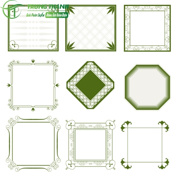 Vector khung viền hoa văn đẹp