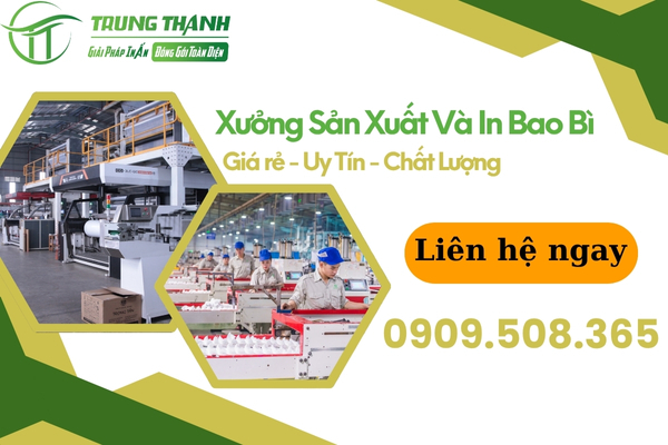 Xưởng in bao bì giá rẻ tại Bao Bì Trung Thành