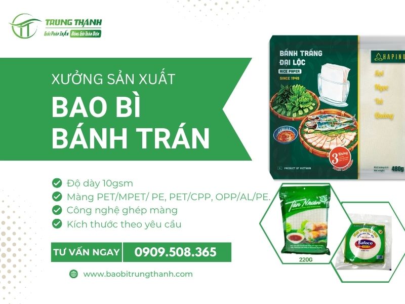 Xưởng sản xuất bao bì bánh trán chuyên nghiệp