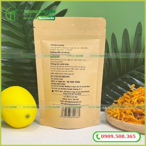 In ấn logo thông tin sắc nét cho túi khô gà