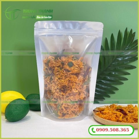 Túi zip bạc một mặt bạc một trong đựng khô gà