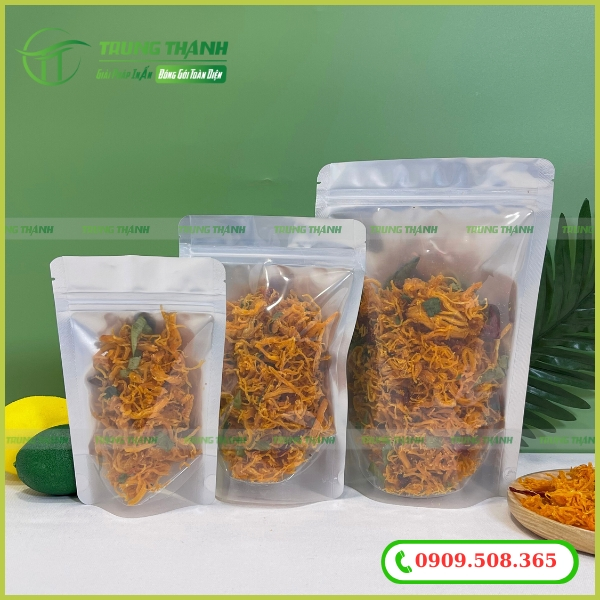 Túi zip đáy đứng đựng khô gà