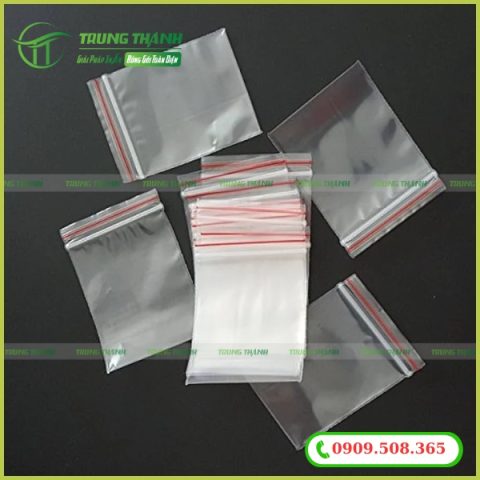 Túi zip chỉ đỏ siêu nhỏ