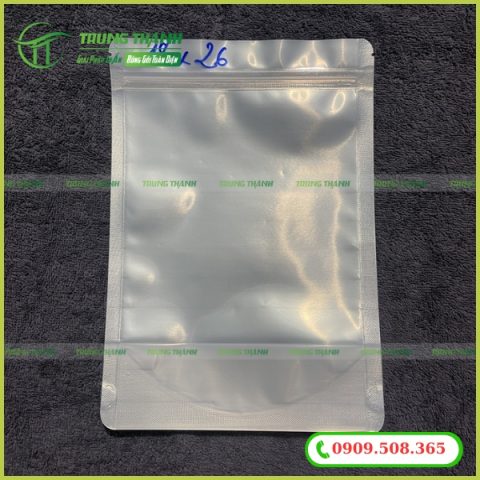 Túi zipper mini màu bạc