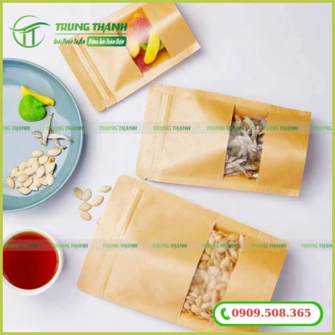 Túi zippi giấy Kraft mini