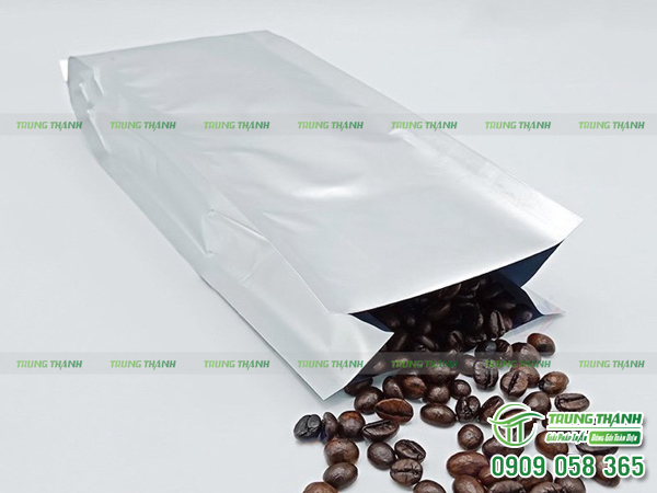 Túi bạc xếp hông đựng cà phê