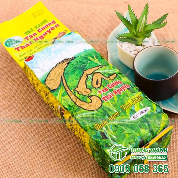 Túi xếp hông đựng trà hút chân không, chất liệu màng ghép