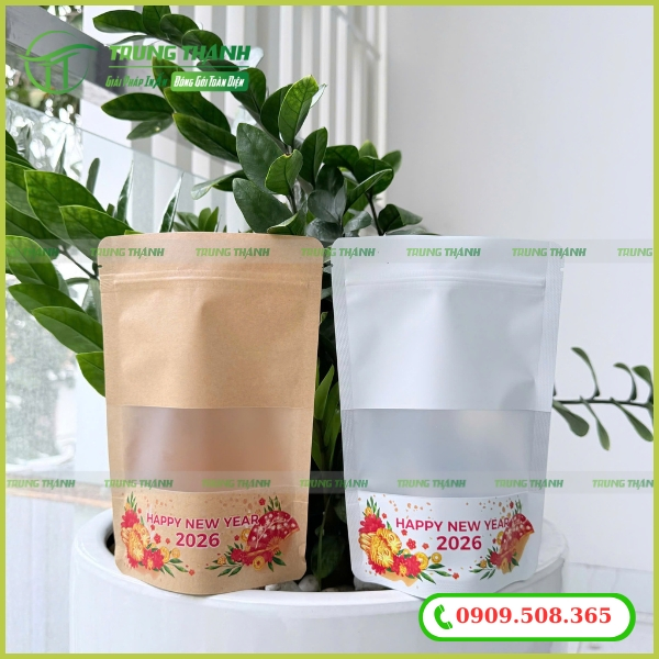 Bao bì zip đựng bánh kẹo tết