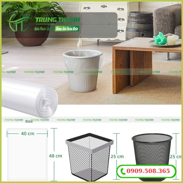Bao rác màu trắng