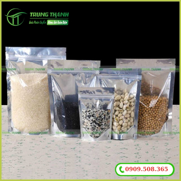 Túi zip bạc dùng để đựng thực phẩm