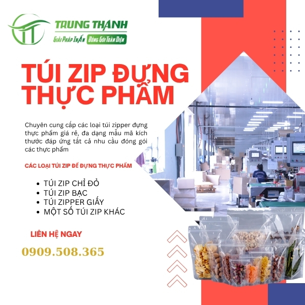 Xưởng sản xuất túi zip đưng thực phẩm giá rẻ tại TPHCM