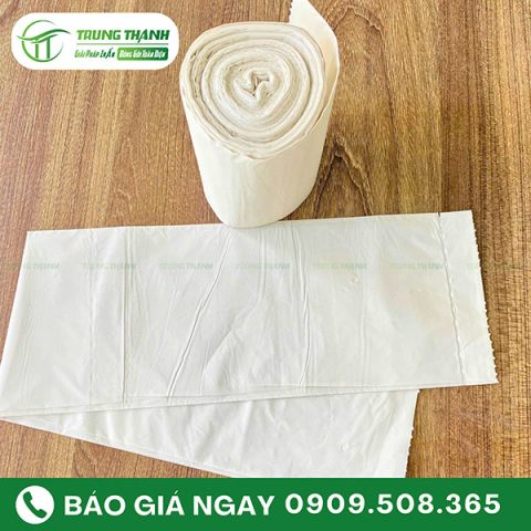 Mẫu túi rác size mini trắng dạng cuộn