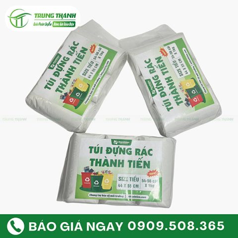 Mẫu túi đựng rác màu trắng size tiểu cuộn