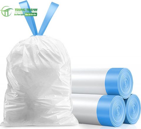 Túi rác trắng có dây rút