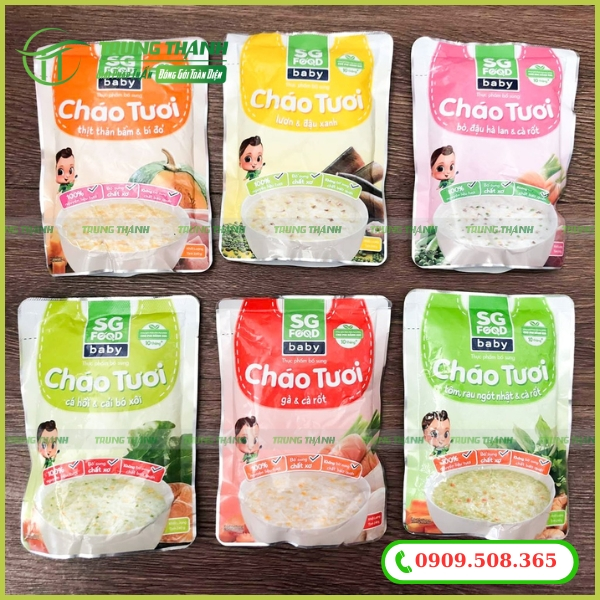 Bao bì cháo tươi trẻ em