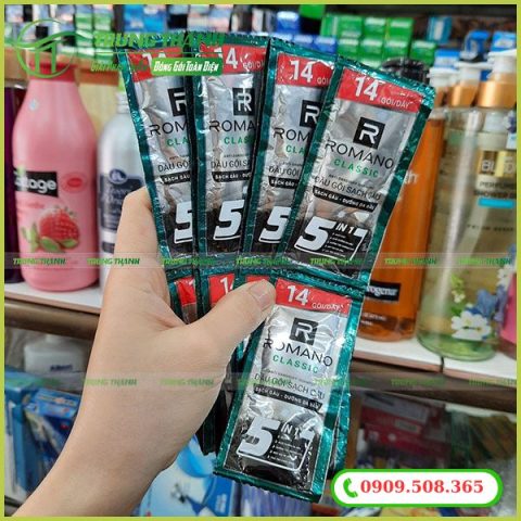 Bao bì dầu gội Romano