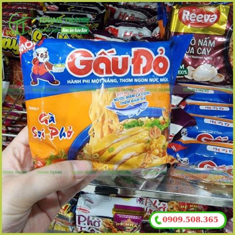 Bao bì mì ăn liền Gấu đỏ