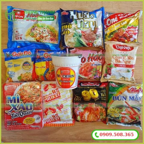 Bao bì mì ăn liền các loại