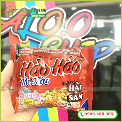 In ấn thông tin logo bao bì mì gói sắc nét