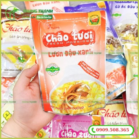 In mẫu bao bì cháo sắc nét