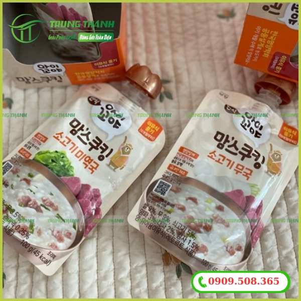 Túi có vòi đựng cháo tươi