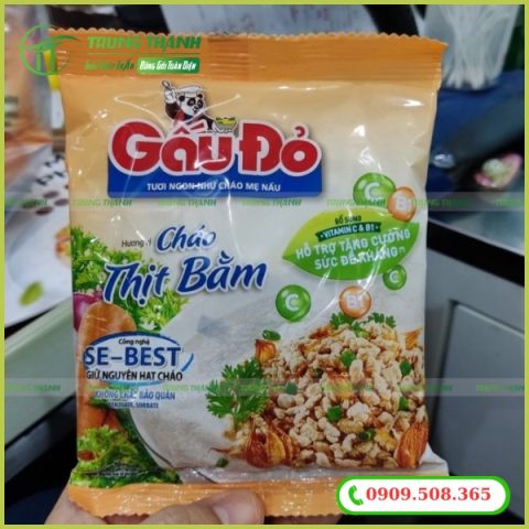 Túi hàn lưng đựng cháo Gấu Đỏ