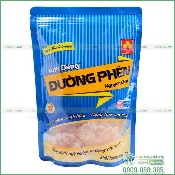 Bao bì đóng gói đường phèn 1kg thiết kế túi zip chuyên nghiệp