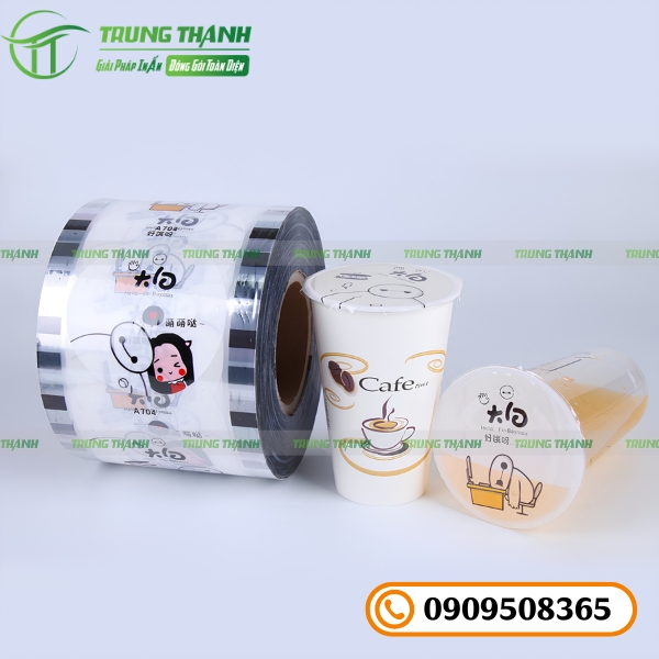 Cuộn màng ép miệng ly cafe