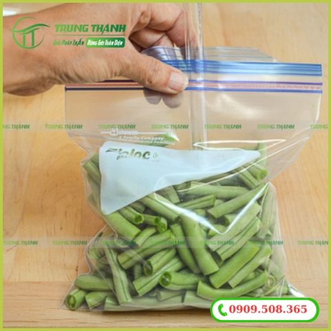 In túi zipper đựng thực phẩm đông lạnh giá rẻ