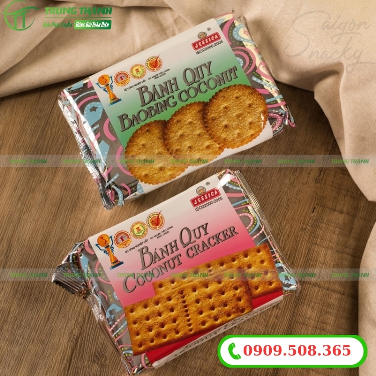 Bao bì hàn lưng đựng bánh quy