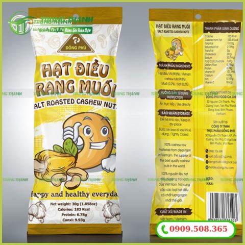 Túi hàn lưng đựng hạt điều