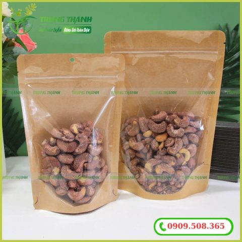 Túi zip tráng PE đựng hạt điều