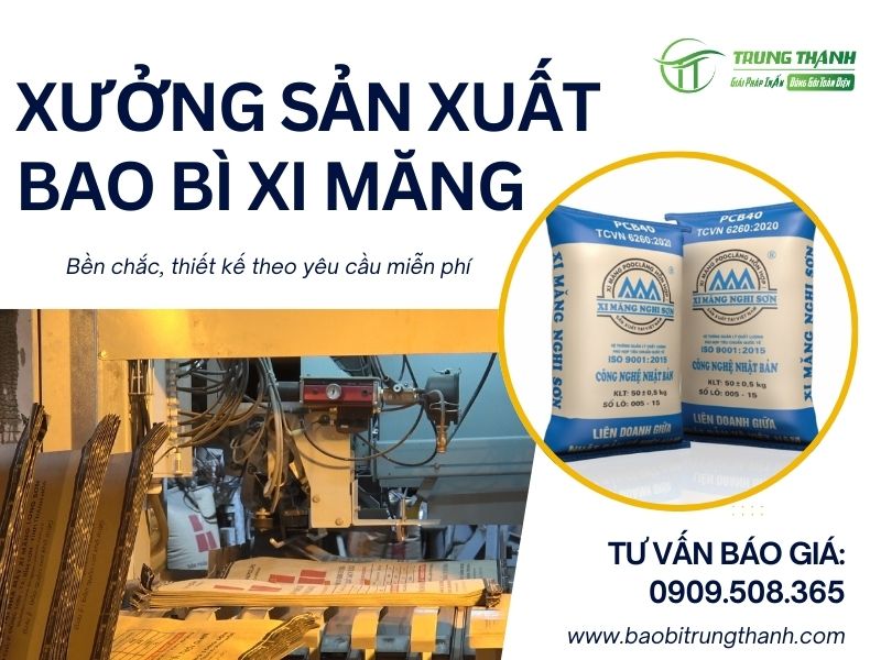 Xưởng sản xuất bao bì xi măng chất lượng