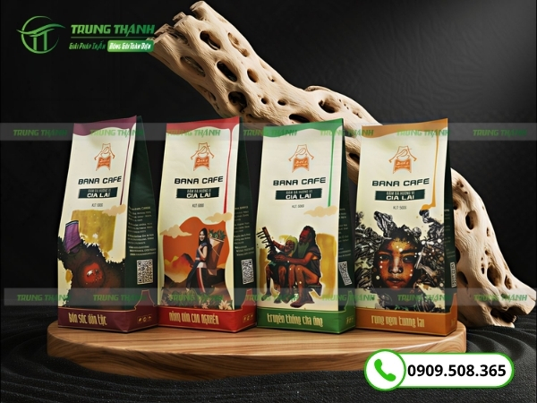 Mẫu in bao bì cà phê tạo thương hiệu cho cửa hàng và doanh nghiệp