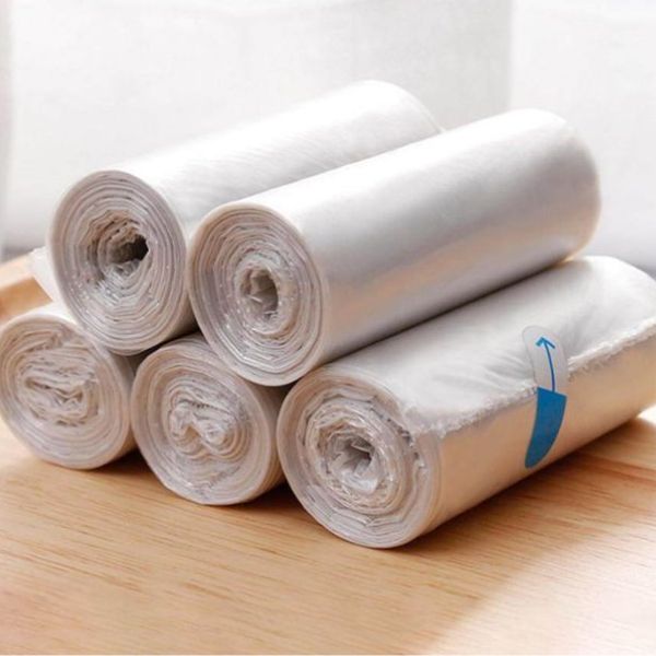 Cuộn túi đựng rác trắng