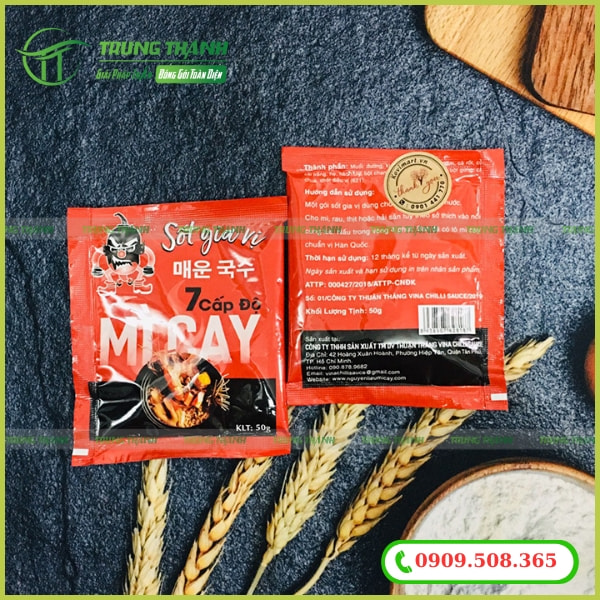 Bao bì đựng gia vị nước sốt