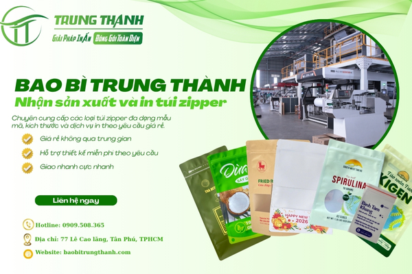 Công ty sản xuất và in bao bì zipper theo yêu cầu
