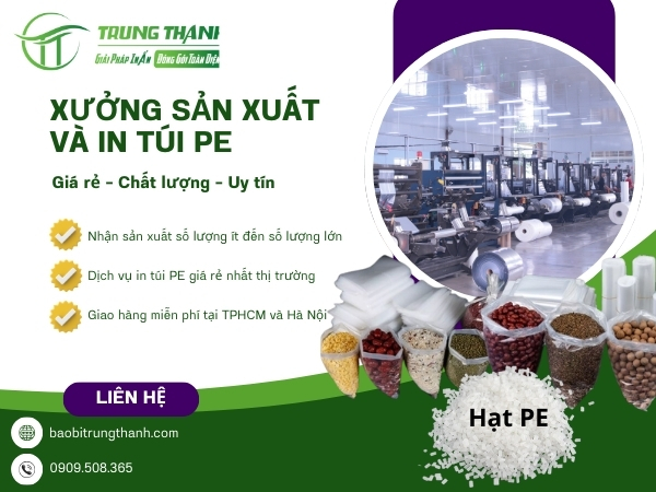 Nhận sản xuất và in túi PE giá sỉ