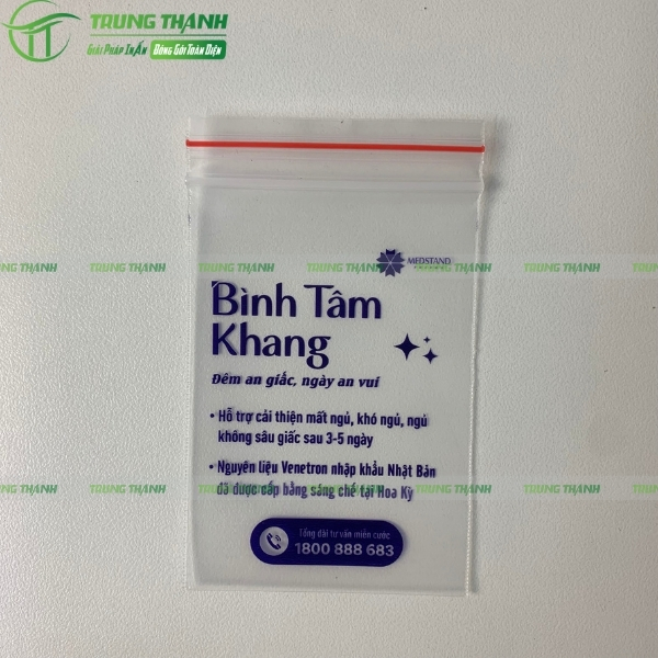 Túi zip chỉ đỏ đựng thuốc