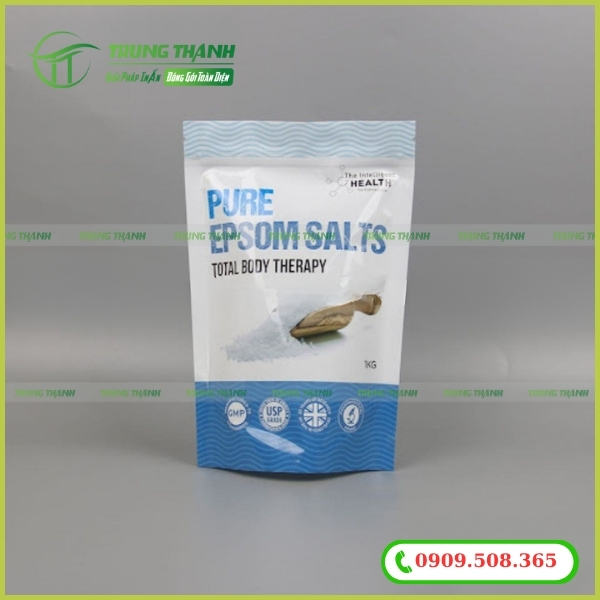 Túi zip in logo thương hiệu đựng muối