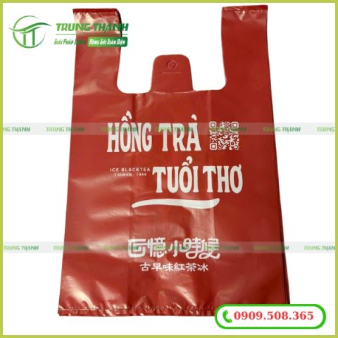 Túi hai quai HD đựng trà sữa