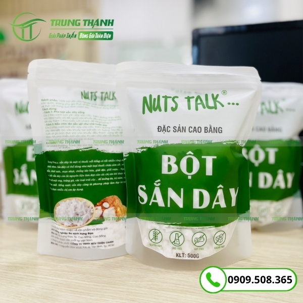 In ấn logo thông tin bao bì sắn bột dây
