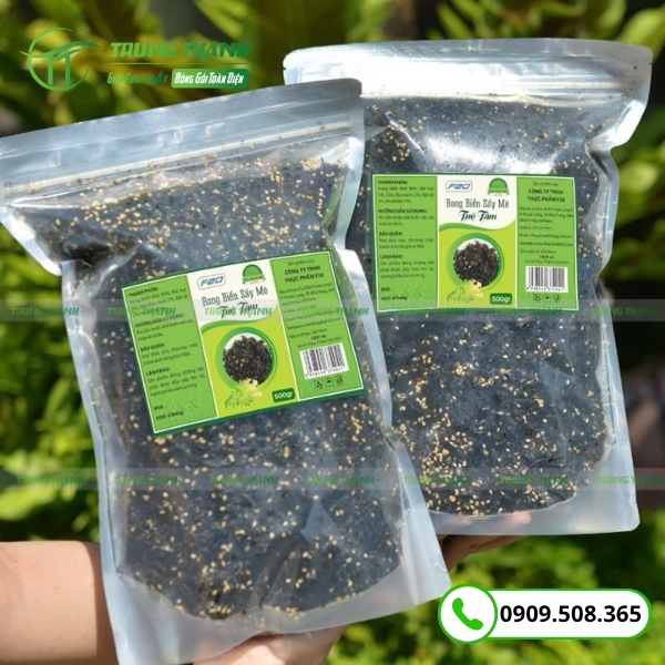 Túi zip bạc đựng rong biển sấy