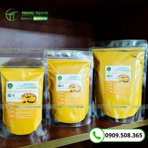 Túi zipper 2 mặt trong đựng tinh bột nghệ