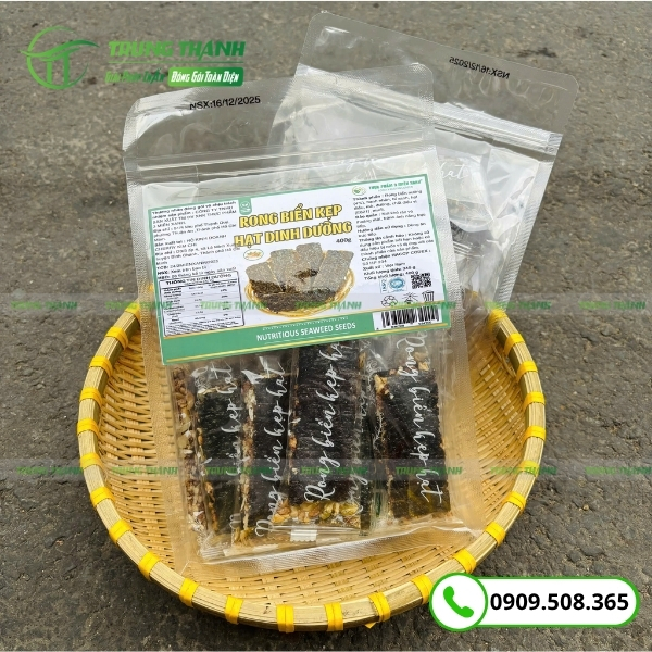 Túi zipper 8 cạnh trong suốt đựng rong biển sấy