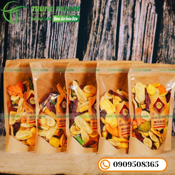 Bao bì giấy 1 mặt trong đựng trái cây sấy