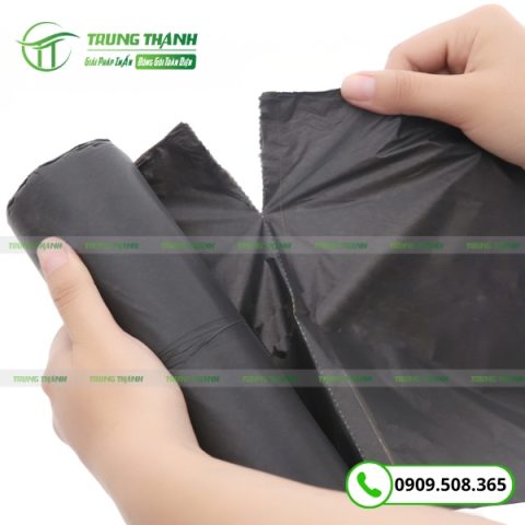 Đáy túi rác đen hàn chắc chắn và tiện lợi