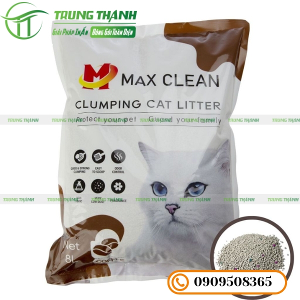 Túi ép 3 biên đựng cát mèo