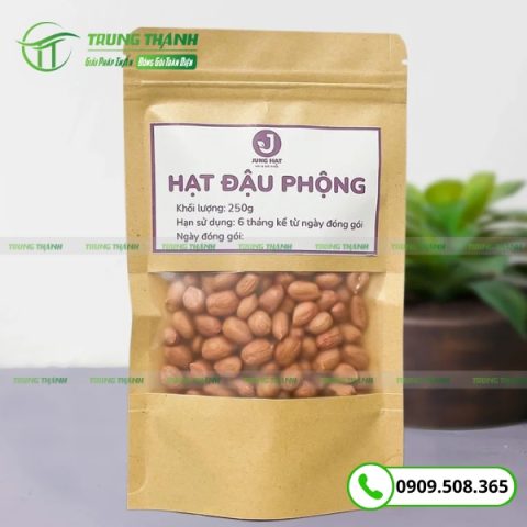 Túi zip giấy đựng hạt đậu phộng