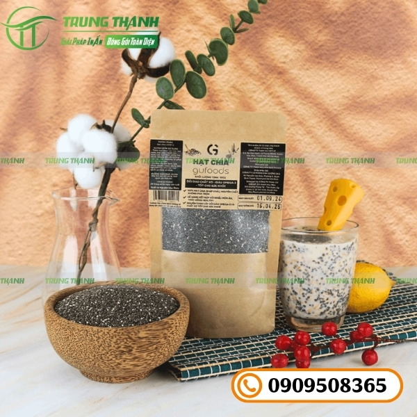Bịch zip giấy có cửa sổ đựng hạt chia